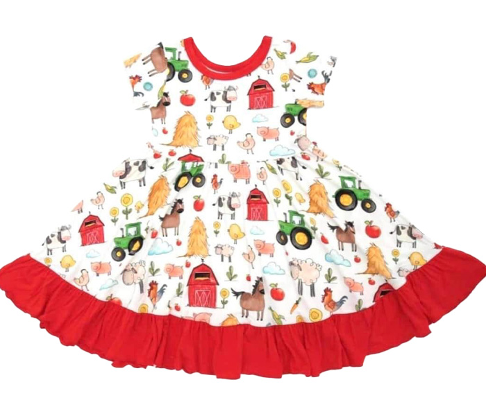 Short Sleeve Twirl Dress